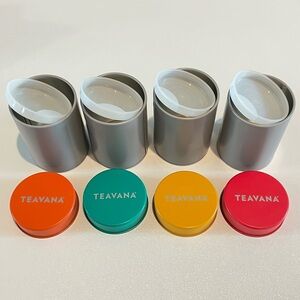 Teavana 4 Set Tea Storage Tins